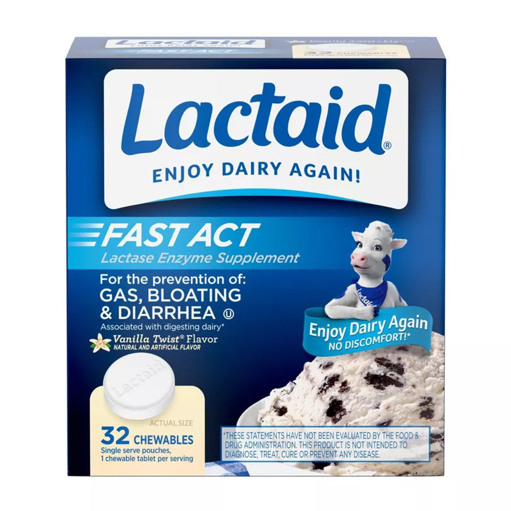 Lactaid Fast Act Chewable Tablets, 32 Ea